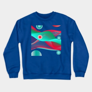 Abstract Digital Neo Geometric Crewneck Sweatshirt